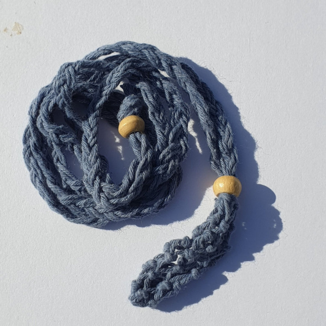 Macrame Andara Pouch - Blue (M007)
