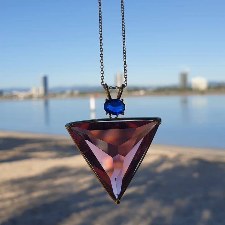 Angelic Star Pendant, Magic/Blue, Gold Plated (P1225)