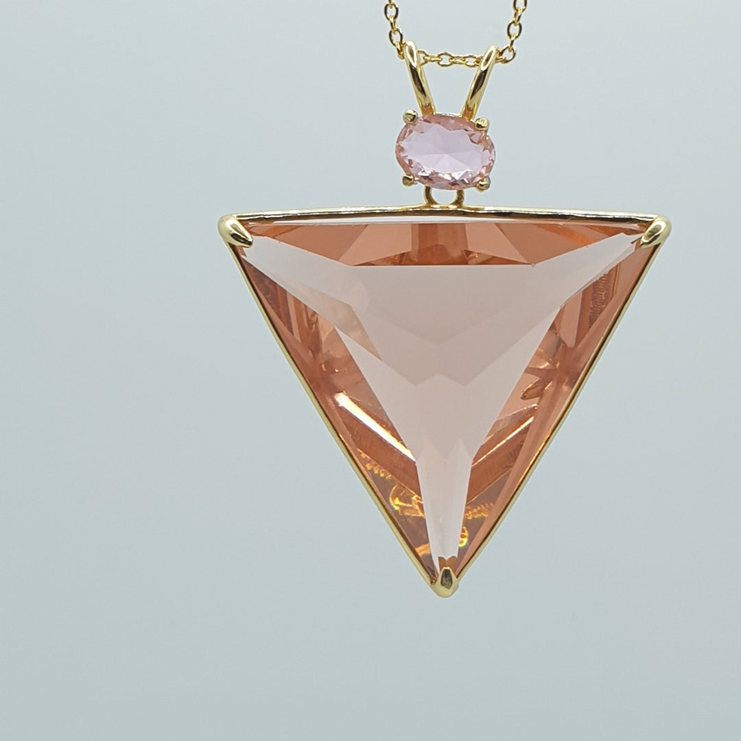 Angelic Star Pendant, Rose Gold/Pink, Gold Plated (P1236)