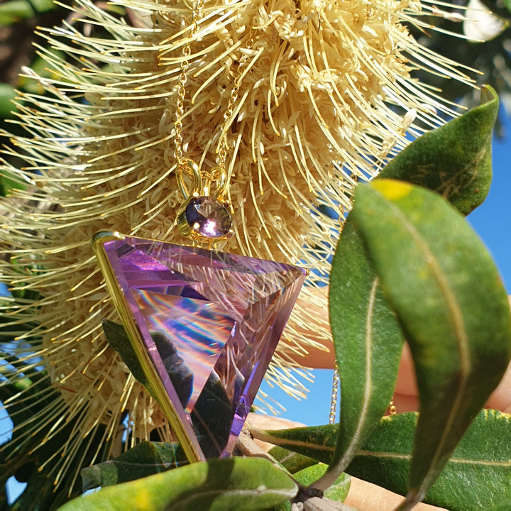 Angelic Star Pendant, ,Lilac/Purple Gold Plated (PI257)