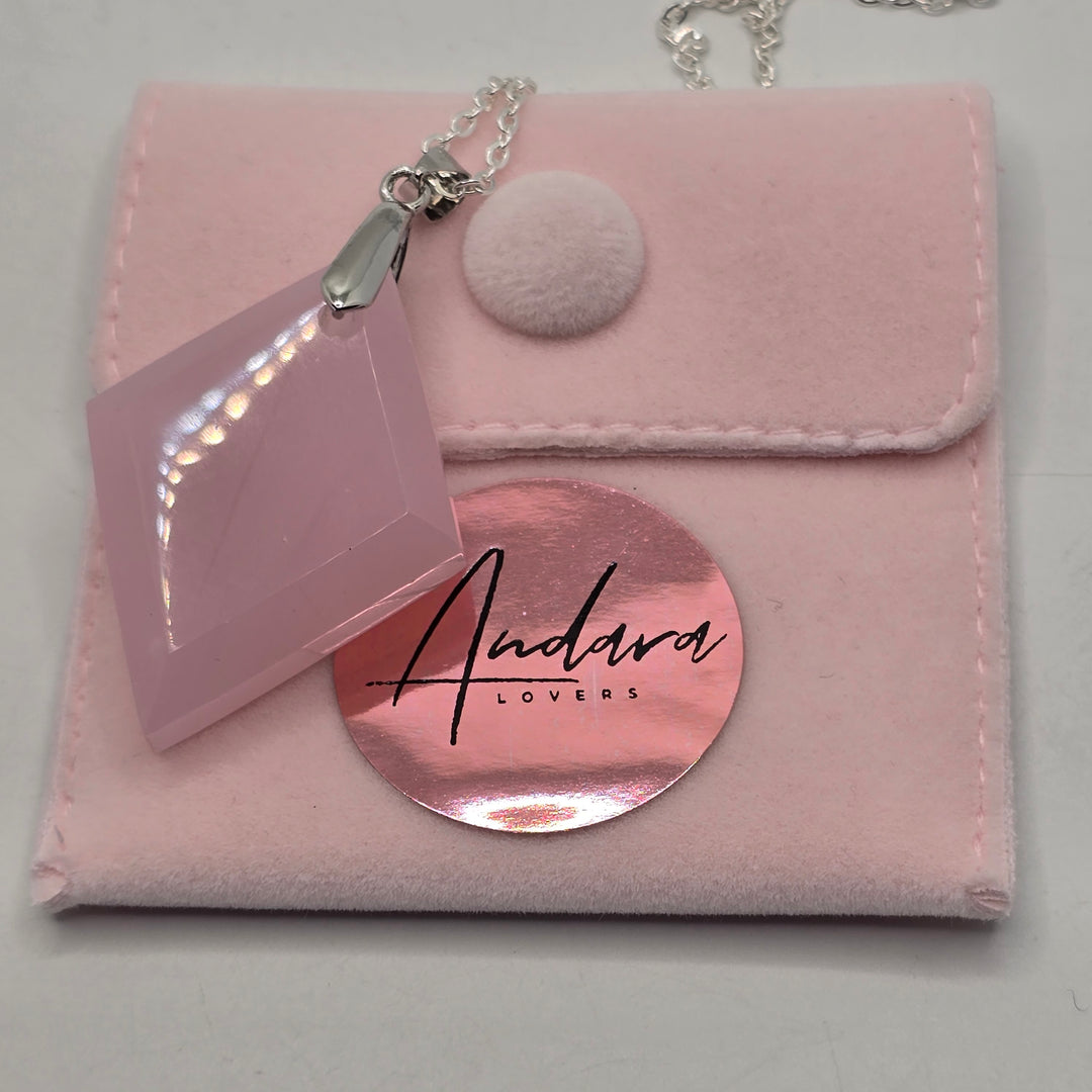 Shekinah Pink Diamond shaped ANDARA Pendant  (PI300)