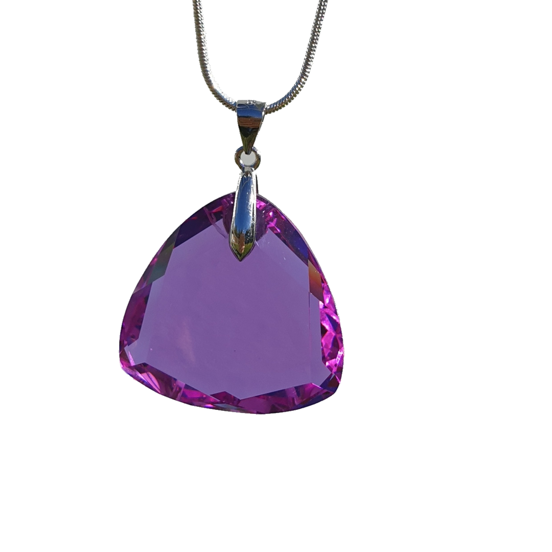 Reuleaux Triangle Orchid pendant 3.5cm (PI037)