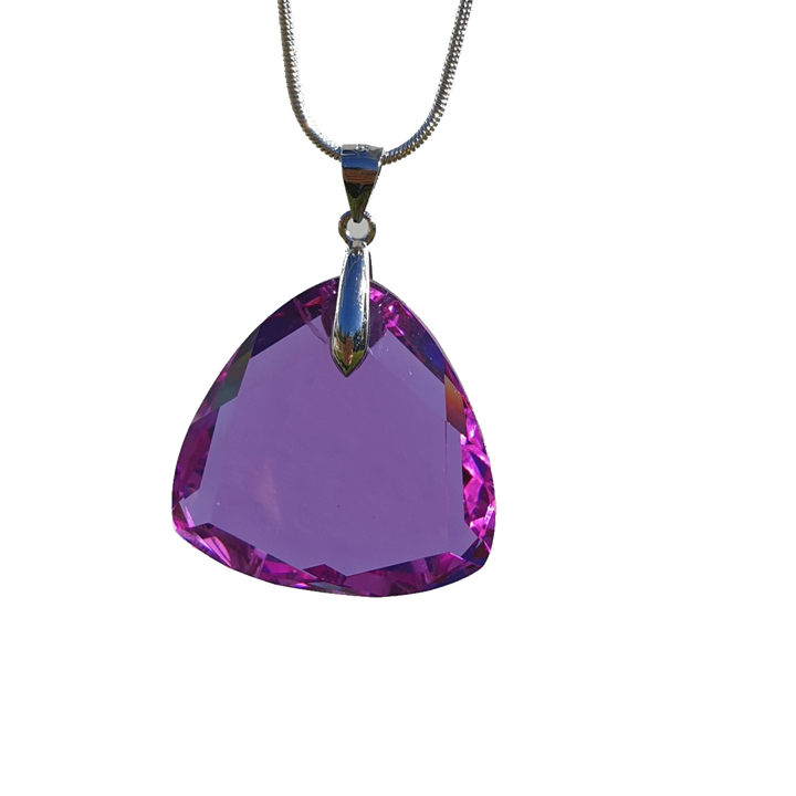 Reuleaux Triangle Orchid pendant 3.5cm (PI037)
