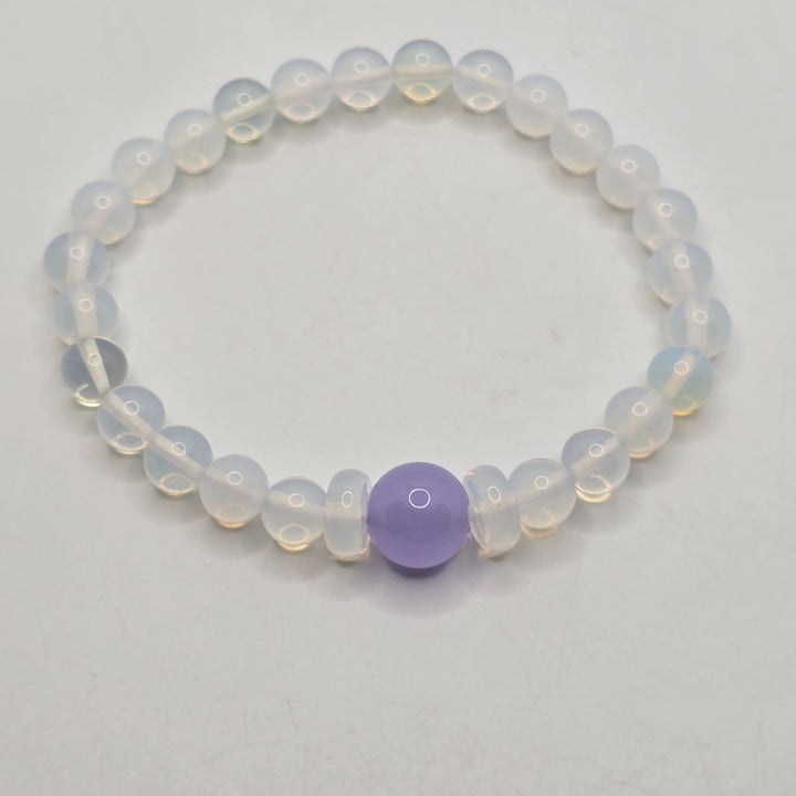 Opal and Lilac Light Body Bracelet (B057)