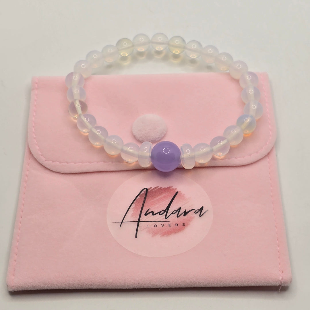 Opal and Lilac Light Body Bracelet (B057)