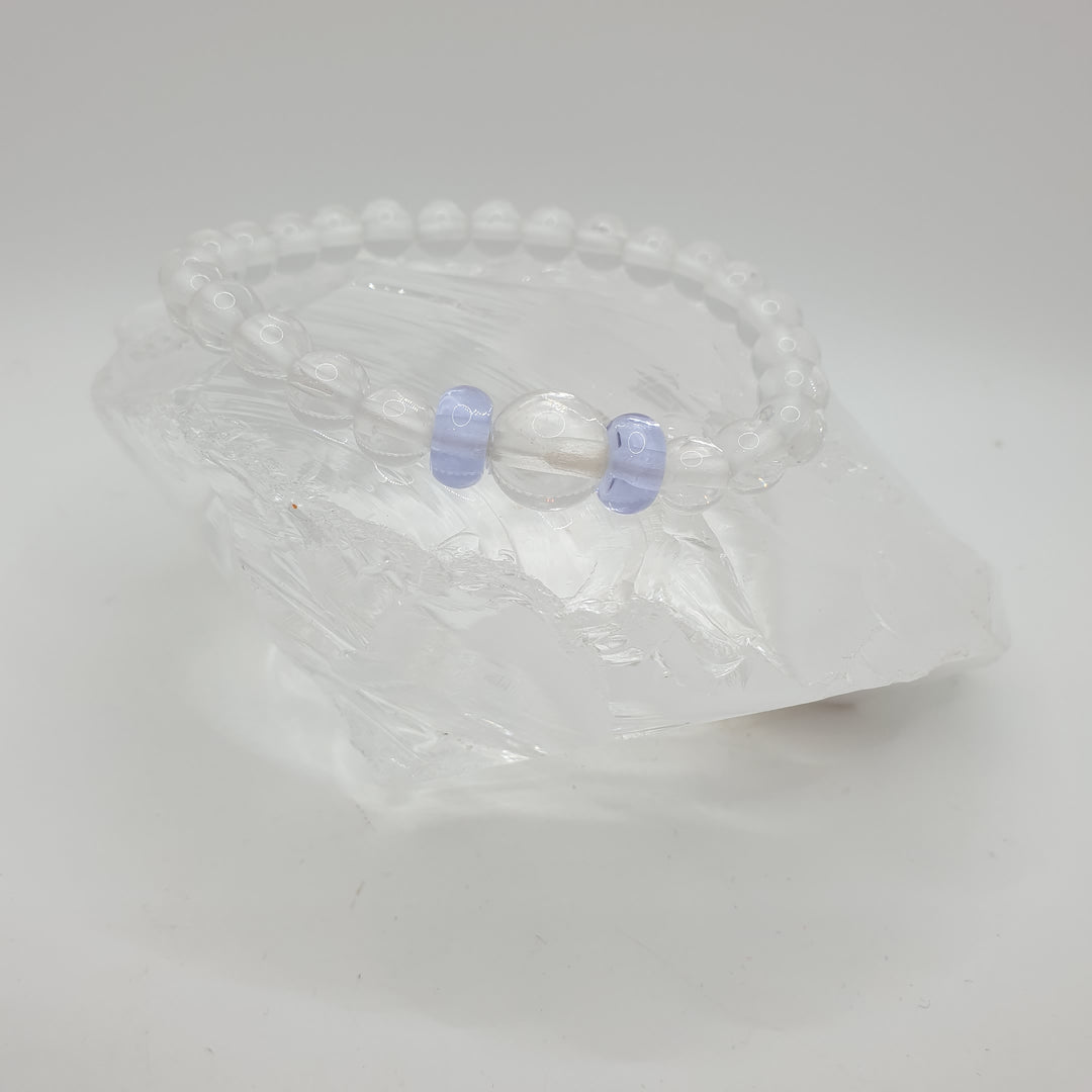 Clear & Lilac Light Body Bracelet (B018)