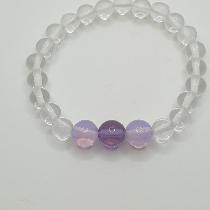 Clear/Lilac Light Body Bracelet (B035) 1S1R