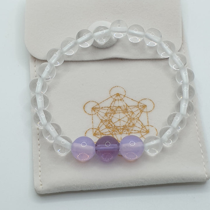 Clear/Lilac Light Body Bracelet (B035) 1S1R