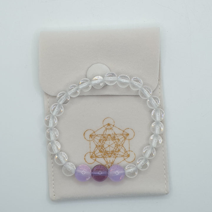 Clear/Lilac Light Body Bracelet (B035) 1S1R