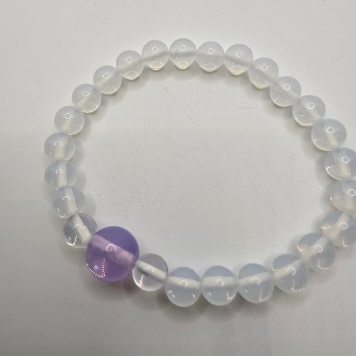 Opal and Lilac Light Body Bracelet (B058)