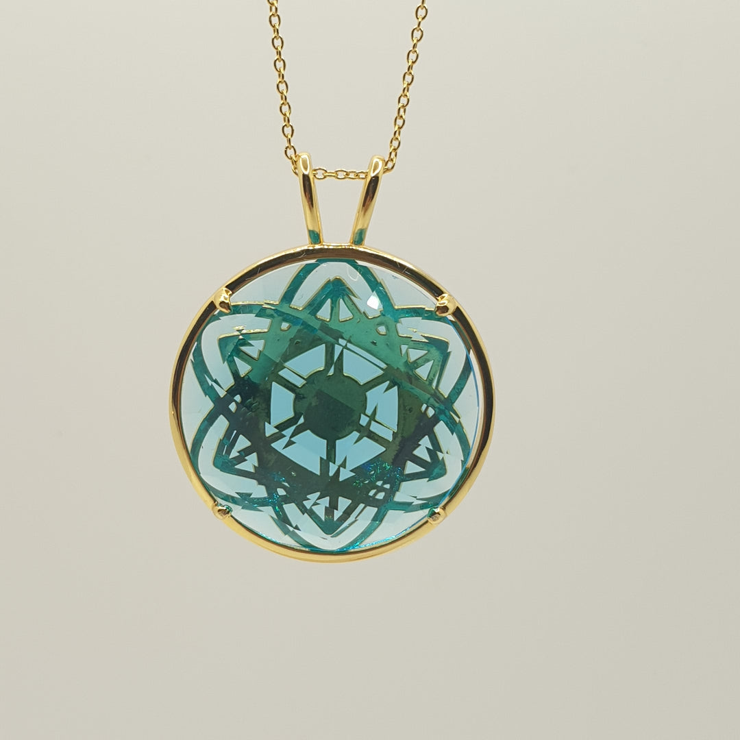 Cosmic Body Balance Pendant - Atlantic Green (PI291R)