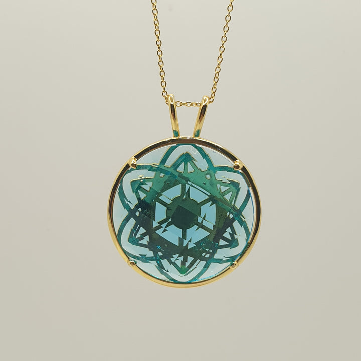 Cosmic Body Balance Pendant - Atlantic Green (PI291R)