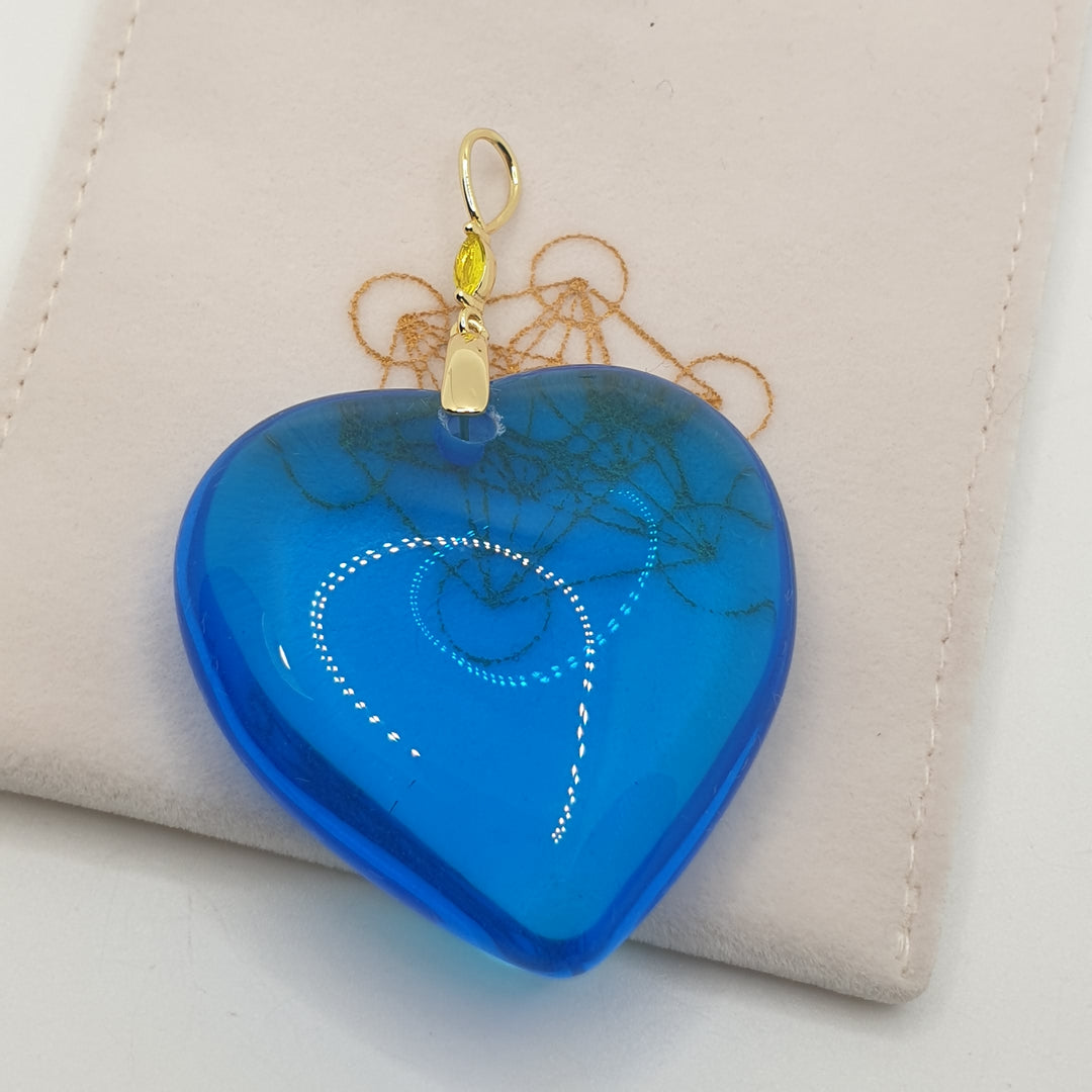 Merlin Blue Heart Pendant  (PI293S)