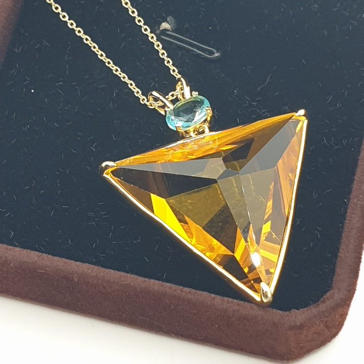 Angelic Star Pendant, Gold & Aqua Gold Plated (P1213)