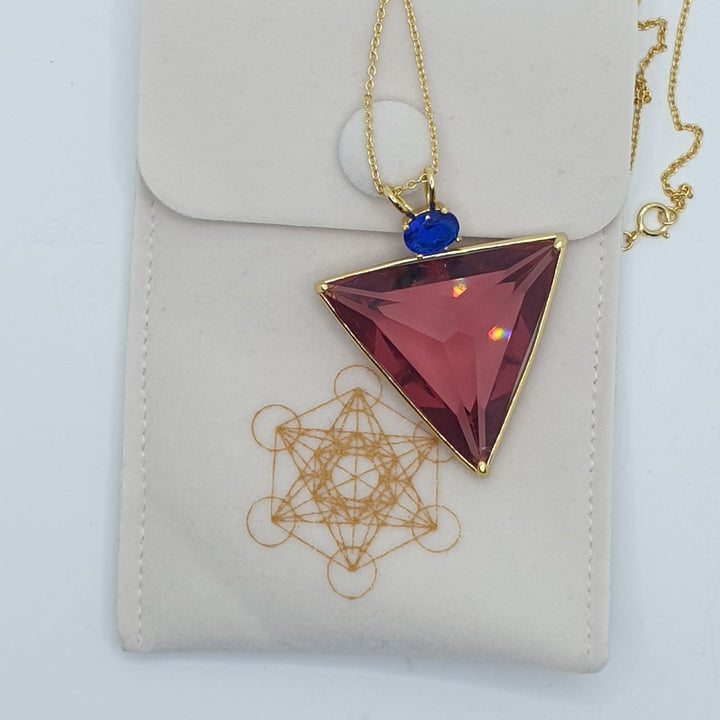 Angelic Star Pendant, Magic/Blue, Gold Plated (P1225)