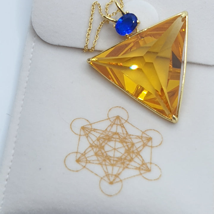 Angelic Star Pendant, Gold/Blue (P1229)