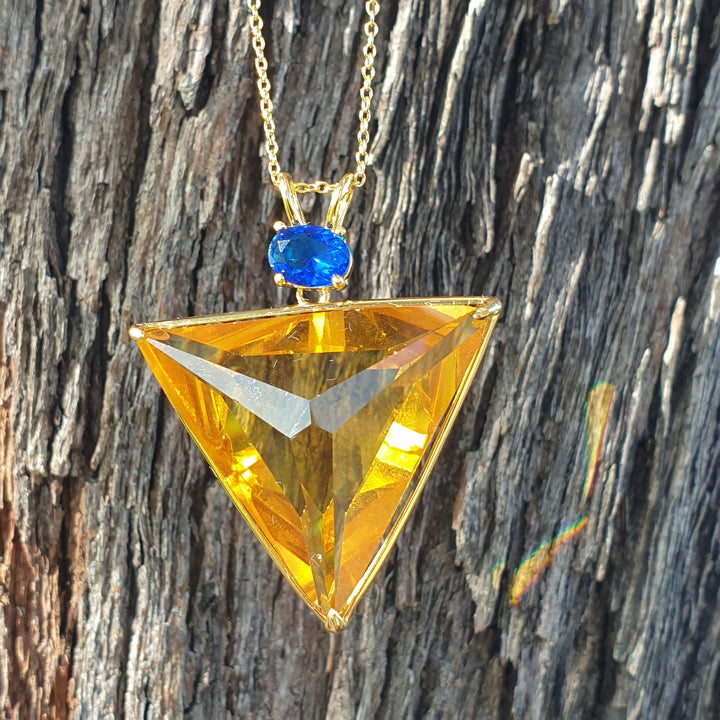 Angelic Star Pendant, Gold/Blue (P1229)