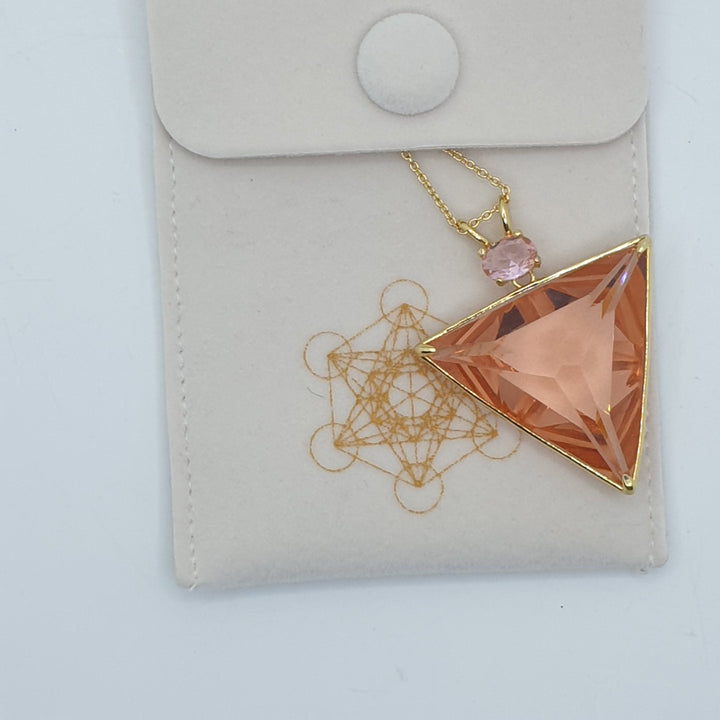 Angelic Star Pendant, Rose Gold/Pink, Gold Plated (P1236)