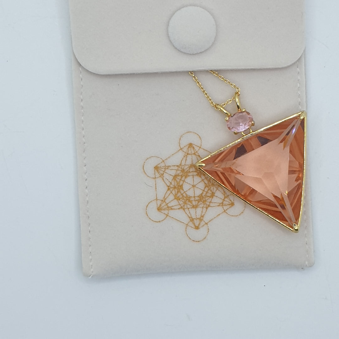 Angelic Star Pendant, Rose Gold/Pink, Gold Plated (P1236)