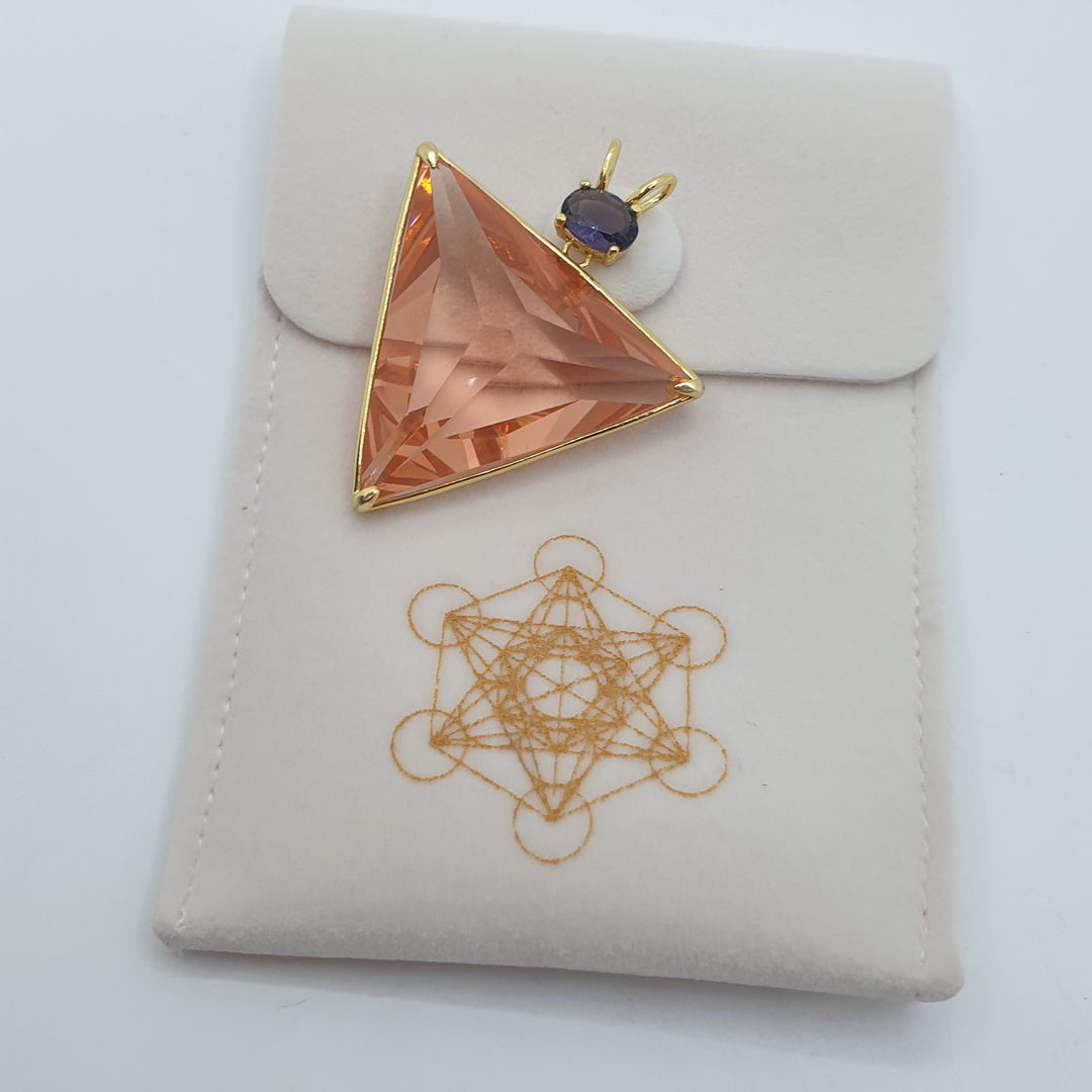 Angelic Star Pendant, Rose Gold/Purple, Gold Plated (PI255)