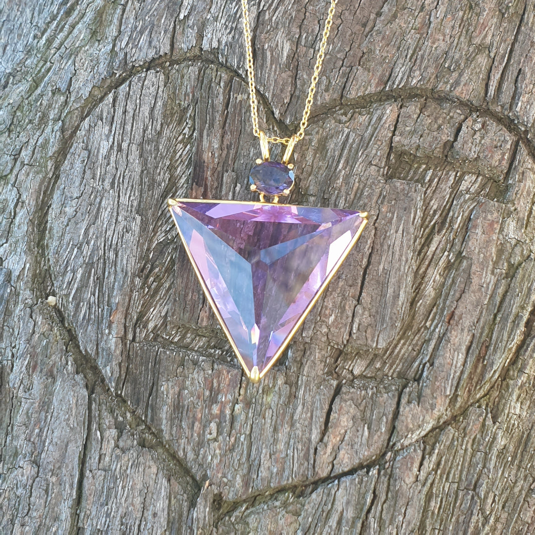 Angelic Star Pendant, ,Lilac/Purple Gold Plated (PI257)