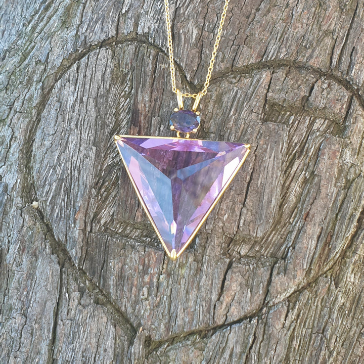 Angelic Star Pendant, ,Lilac/Purple Gold Plated (PI257)