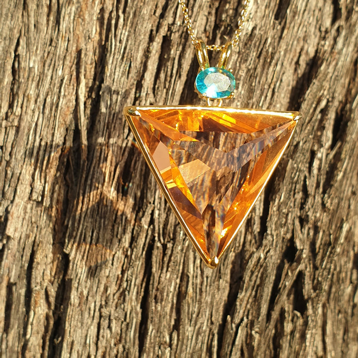 Angelic Star Pendant, Rose Gold/Aqua (PI262)