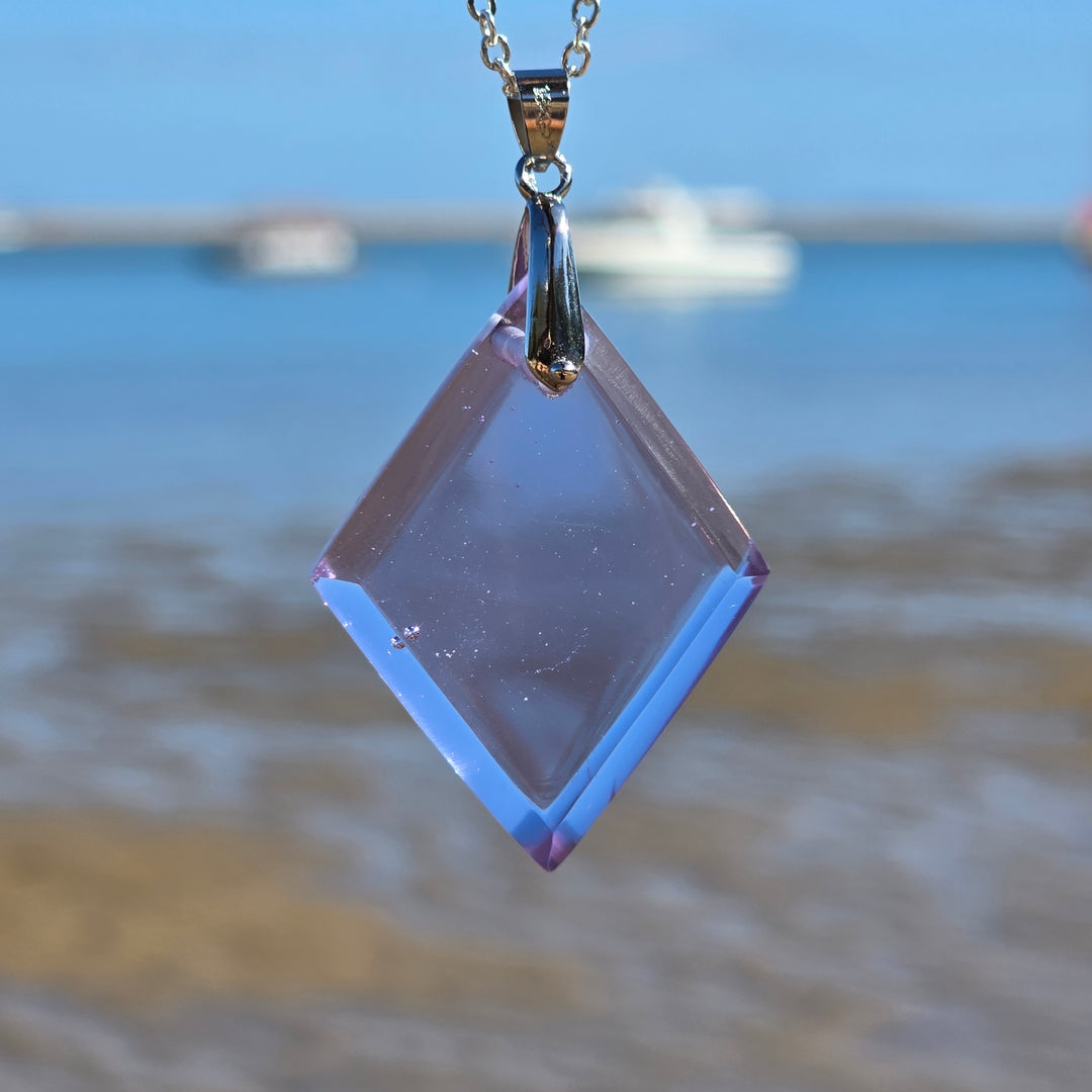 Lilac Diamond shaped ANDARA Pendant  (PI299)