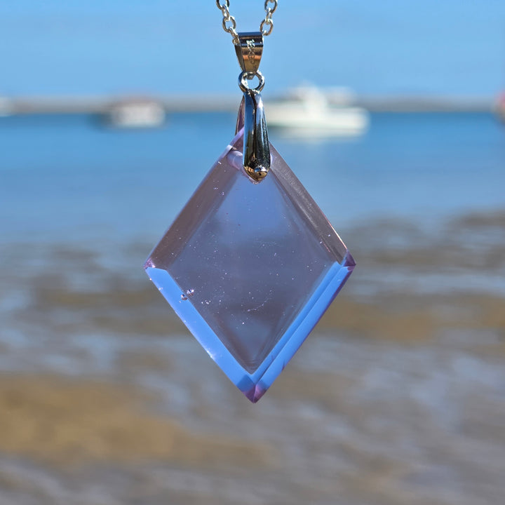 Lilac Diamond shaped ANDARA Pendant  (PI299)