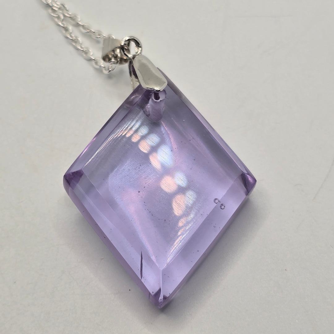 Lilac Diamond shaped ANDARA Pendant  (PI299)