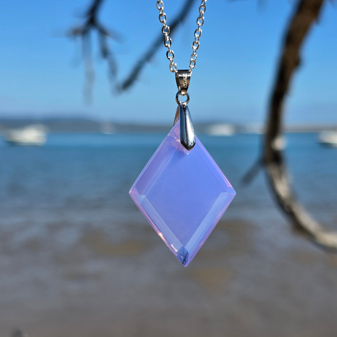 Shekinah Lilac Diamond shaped ANDARA Pendant  (PI301)