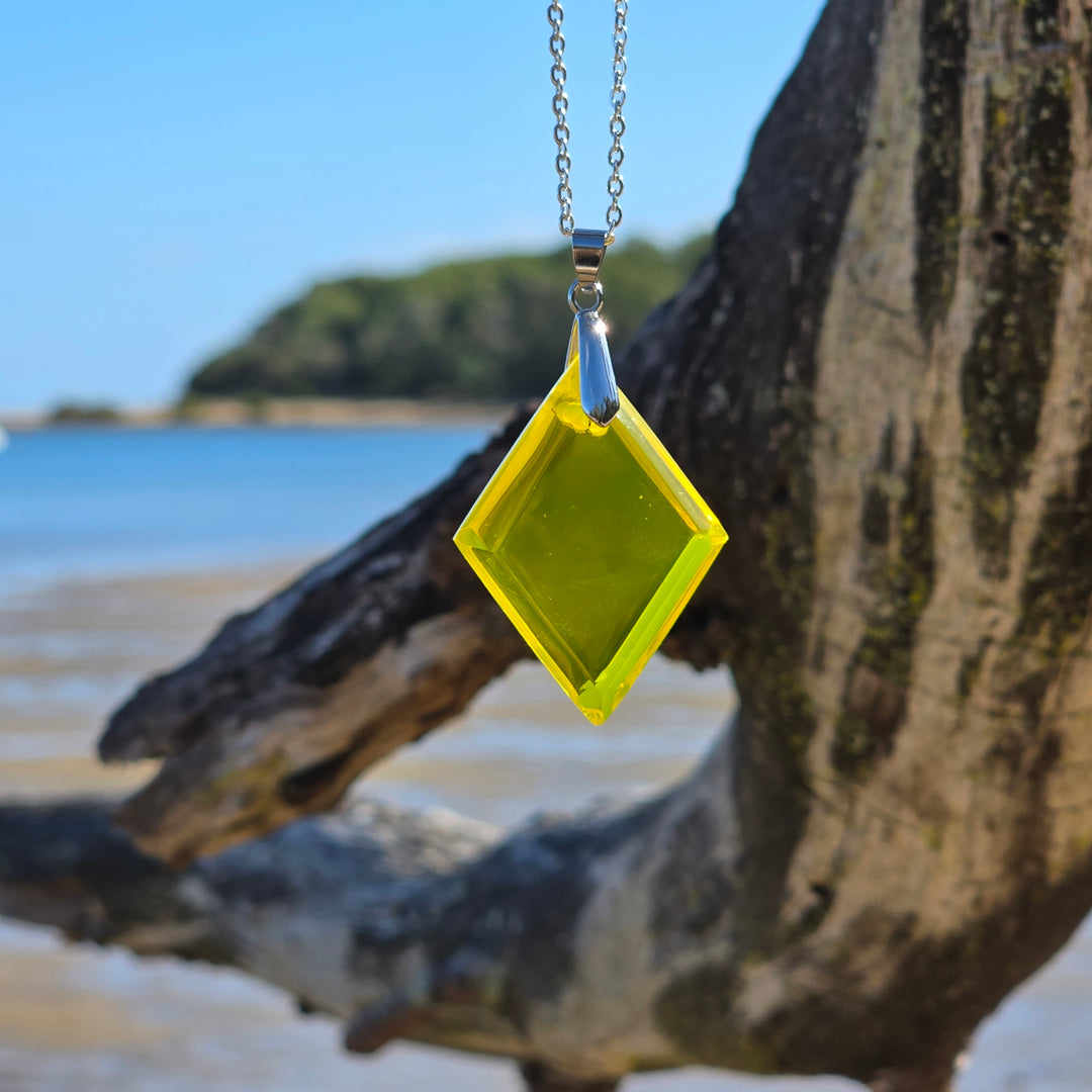 Yellow Diamond shaped ANDARA Pendant  (PI302)
