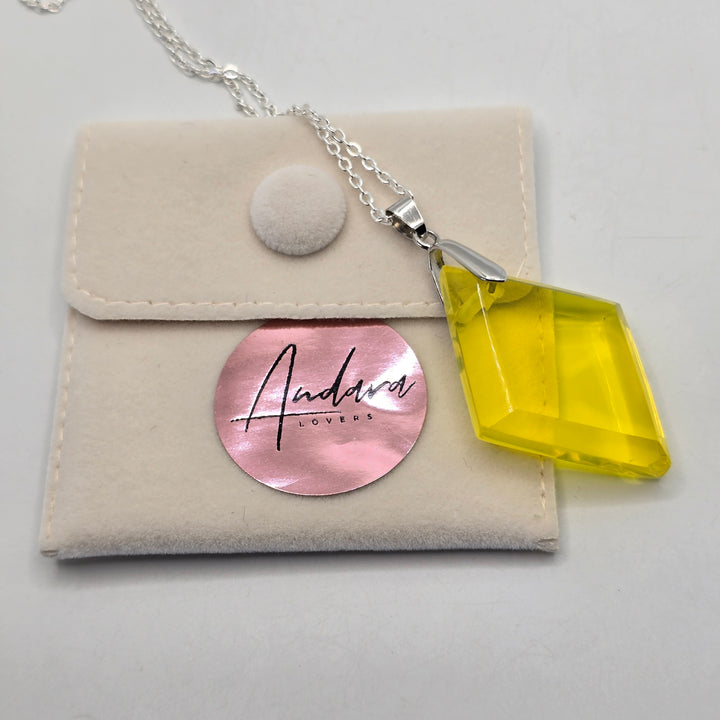 Yellow Diamond shaped ANDARA Pendant  (PI302)