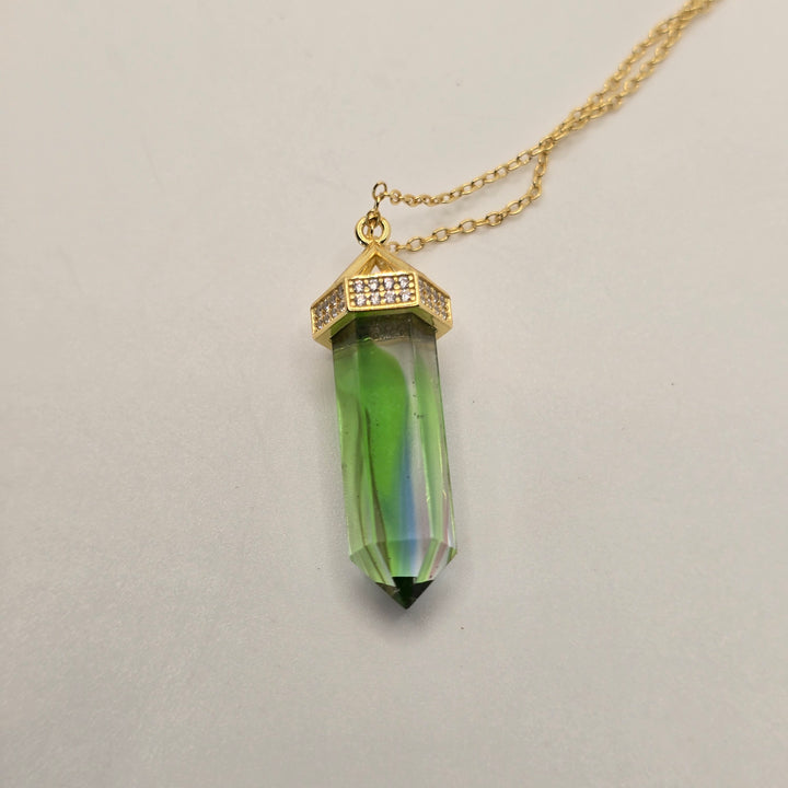PI320 — Infinite Light — Pure Flow | Green and Blue Rainbow Andara