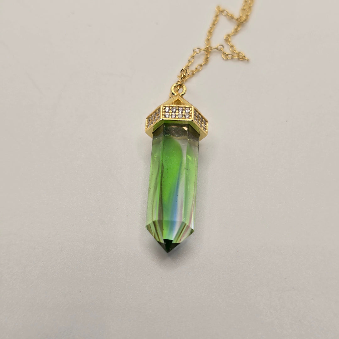 PI320 — Infinite Light — Pure Flow | Green and Blue Rainbow Andara