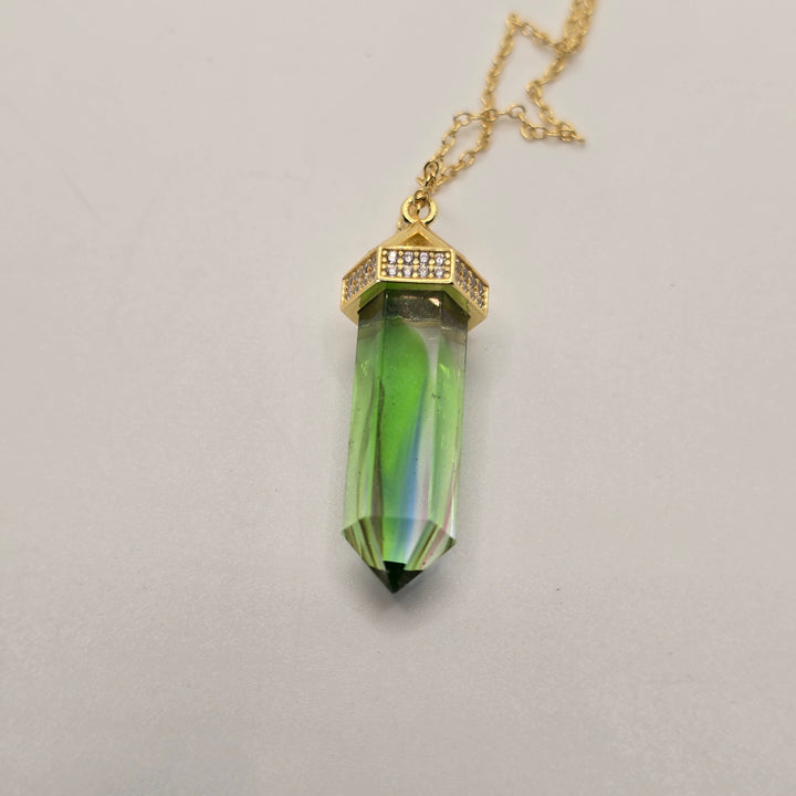 PI320 — Infinite Light — Pure Flow | Green and Blue Rainbow Andara