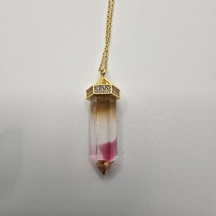 PI325 — Infinite Light — Pure Flow | Gold, Clear and Pink Rainbow Andara