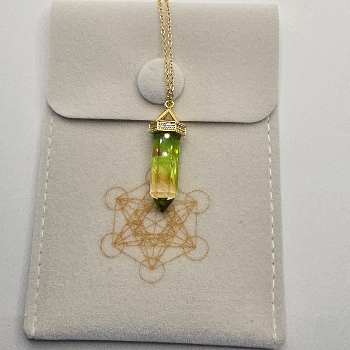 PI326 — Infinite Light — Pure Flow | Green and Yellow Rainbow Andara