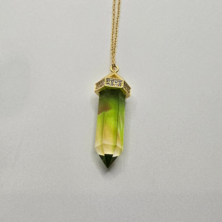 PI326 — Infinite Light — Pure Flow | Green and Yellow Rainbow Andara