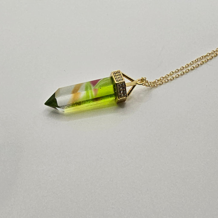 PI326 — Infinite Light — Pure Flow | Green and Yellow Rainbow Andara