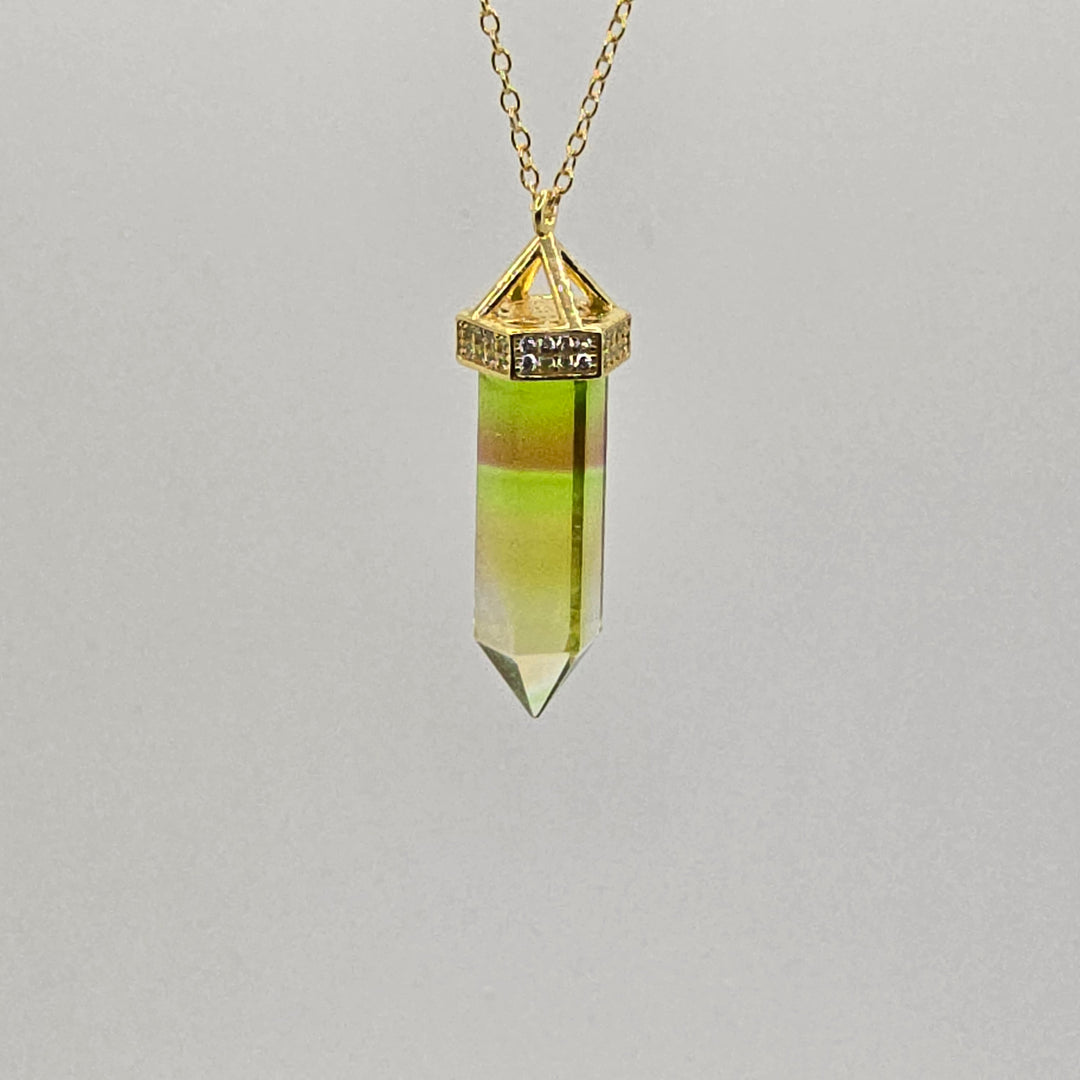 PI326 — Infinite Light — Pure Flow | Green and Yellow Rainbow Andara