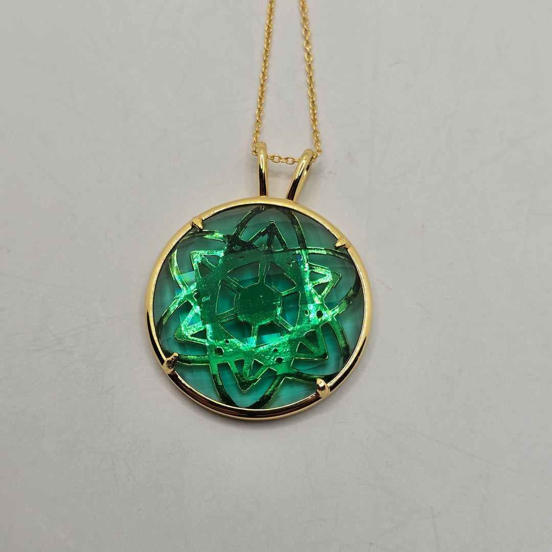 Cosmic Body Balance Pendant - Emerald Green (PI305)