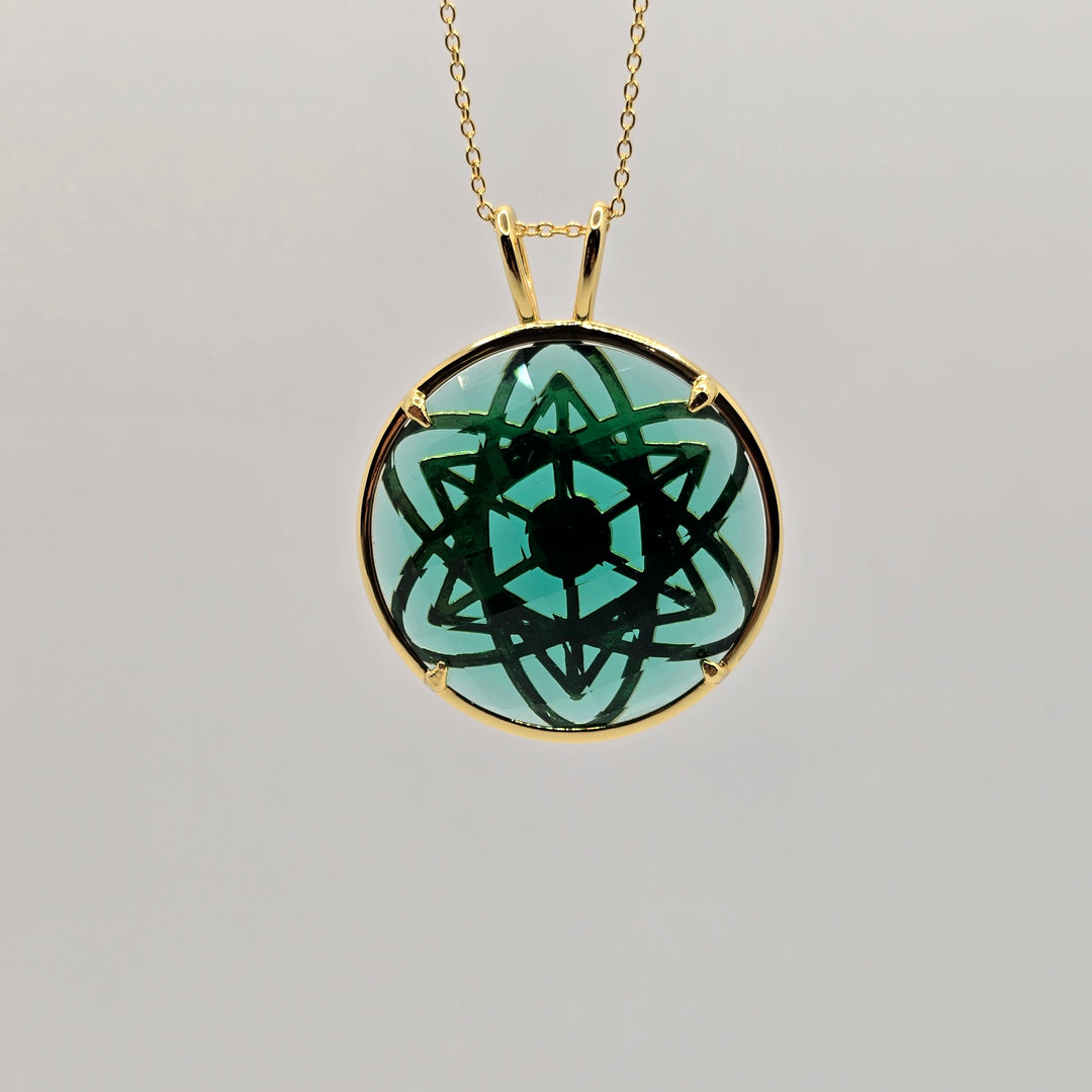 Cosmic Body Balance Pendant - Emerald Green (PI305)