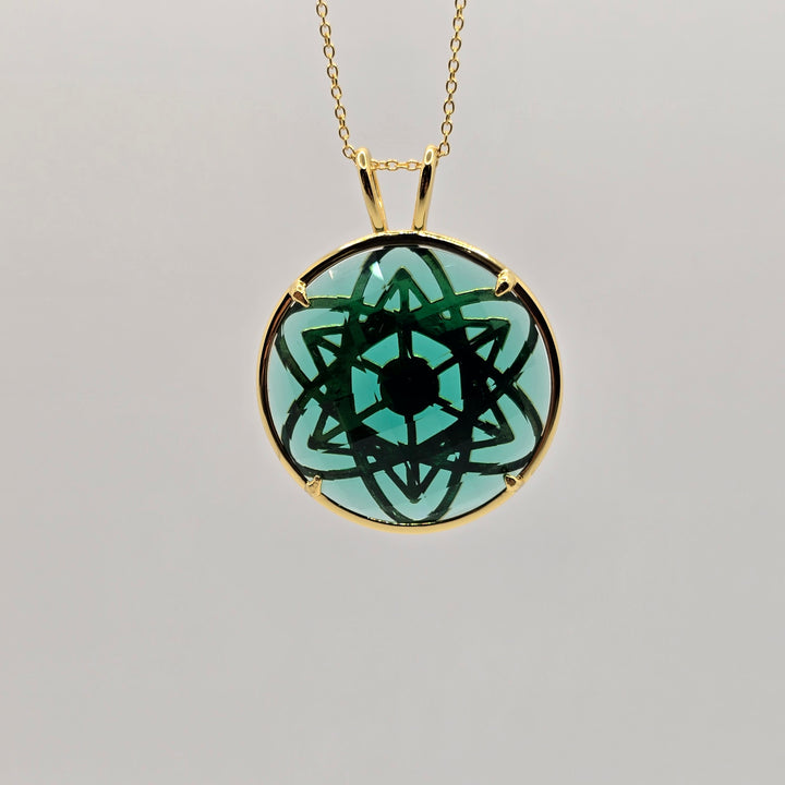 Cosmic Body Balance Pendant - Emerald Green (PI305)
