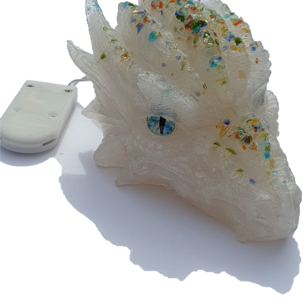 White Orgonite Dragon Light (D005)