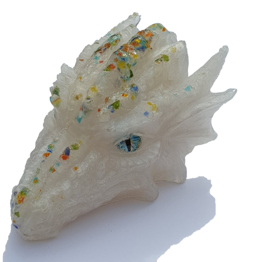 White Orgonite Dragon Light (D005)