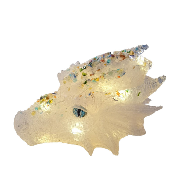 White Orgonite Dragon Light (D005)