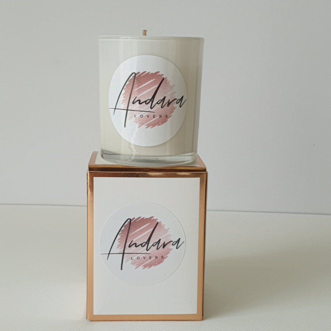 White Gift Boxed Candle 226g, Peony Rose (C001)