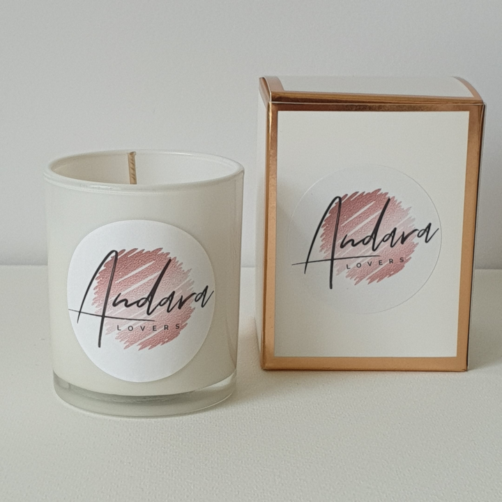 White Gift Boxed Candle 226g, Peony Rose (C001)