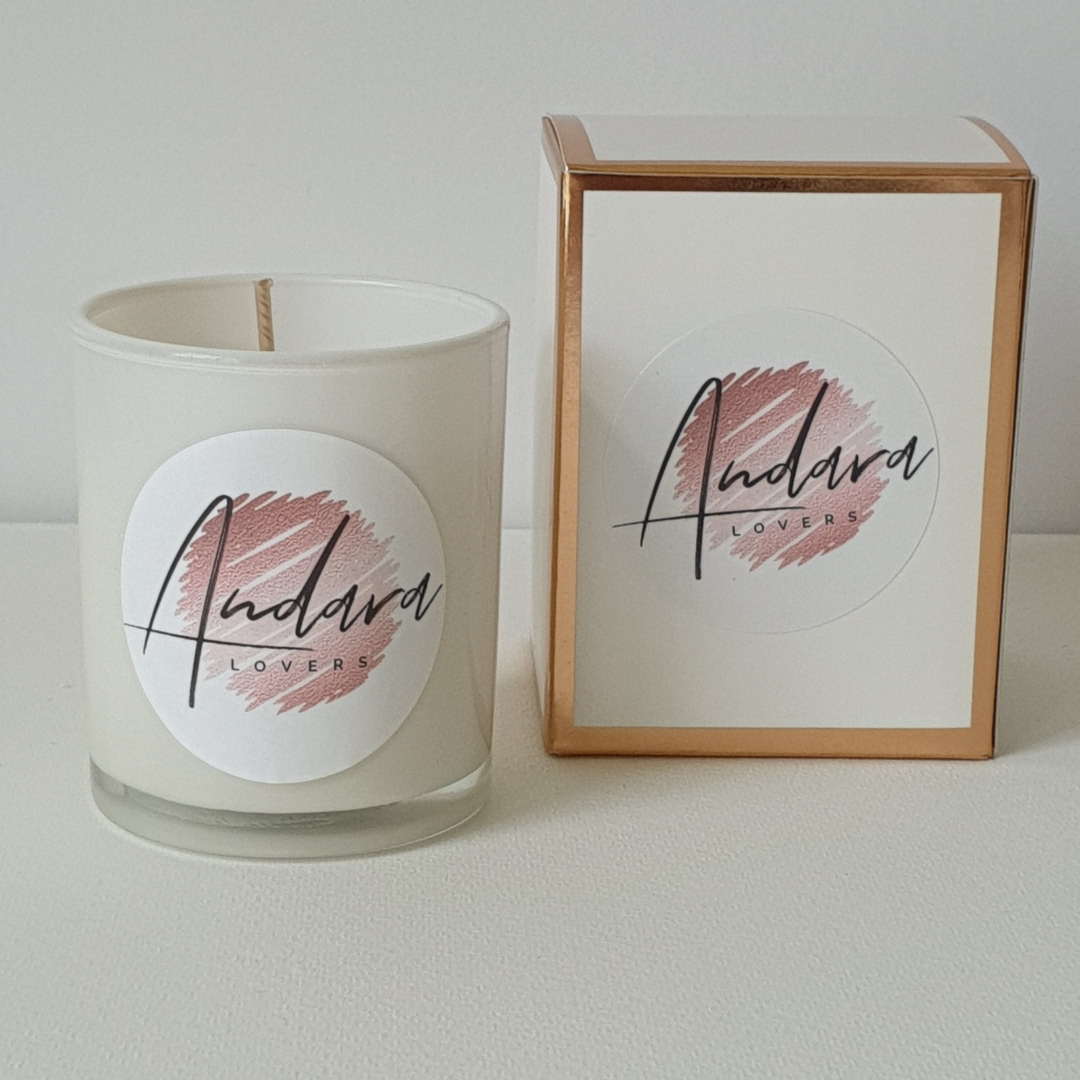 White Gift Boxed Candle 226g, Peony Rose (C001)